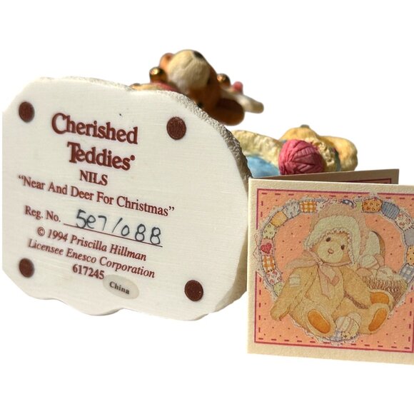 Cherished Teddies NIles "Near And Deer For Christmas" Figurine By Priscilla Hill - Picture 6 of 11